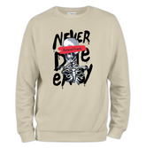 Never Die Easy Baskılı Regular Sweatshirt